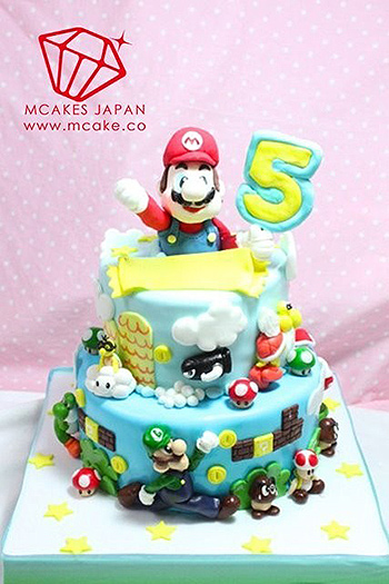 マリオをテーマにしたスペシャルケーキ