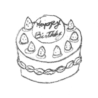 誕生日ケーキイラスト
