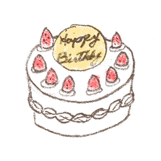 誕生日ケーキイラスト