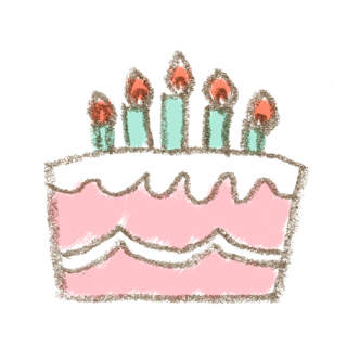 誕生日ケーキ　真横