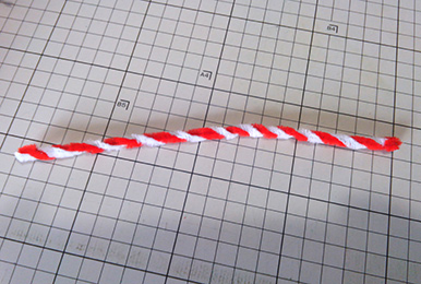 モールで作るキャンディーケインの作り方　クリスマス ストライプ　キャンディー　Candy Cane