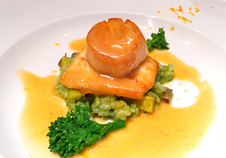 魚料理は、ホタテと白身魚　恵比寿のイタリアン フレンチ レストラン GARNIER（ガルニエ）レビュー　口コミ