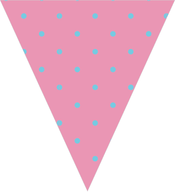 ガーランド素材　ピンク　ドット　パーティーフラッグ　PARTY FLAG
