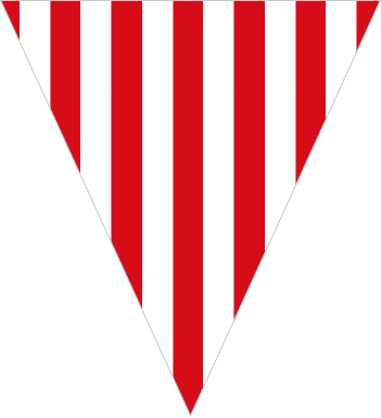 赤と白のストライプ柄のフラッグ パーティーフラッグ　PARTY FLAG