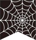 蜘蛛の巣ガーランド素材（黒）