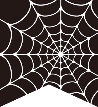 クモの巣のガーランド素材　ハロウィン　スパイダーウェブ　黒　ブラック