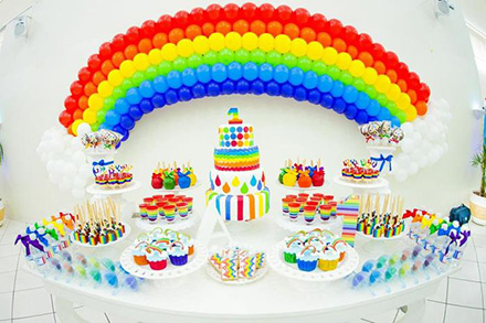 レインボー（虹）をテーマにしたパーティー演出アイデア