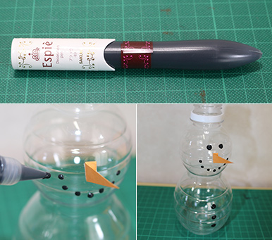 可愛いスノーマンボトルの作り方　クリスマスパーティー演出 DIY
