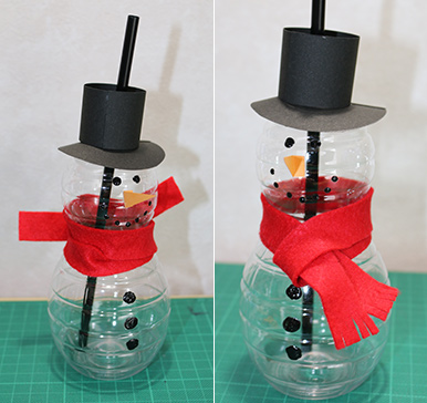 可愛いスノーマンボトルの作り方　クリスマスパーティー演出 DIY