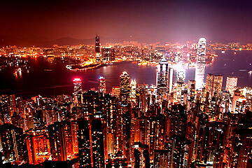 中国 香港 100万ドルの夜景 