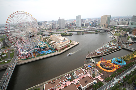 横浜ベイホテル東急 ベイクラブフロアからの景色　昼間