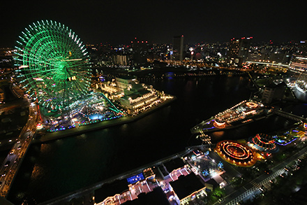 横浜ベイホテル東急　テラスから見える夜景