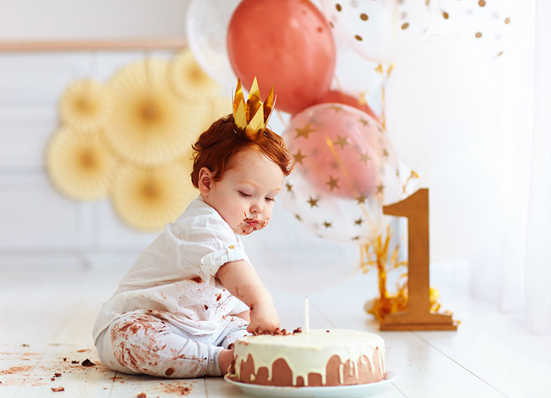 １歳の誕生日ケーキのイメージ