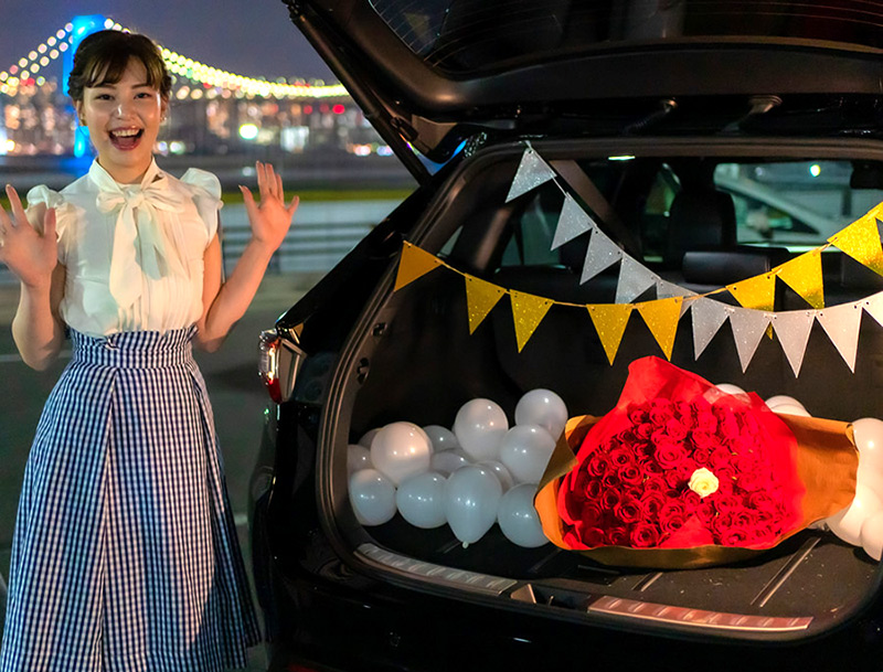 車サプライズ演出におすすめの花束＋装飾セット