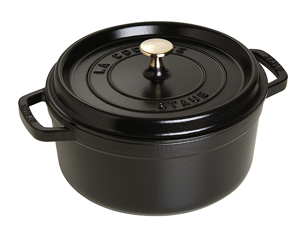 staub ストウブ「ココット ラウンド ブラック 22cm」