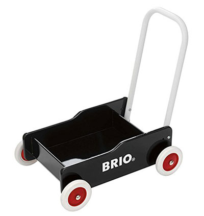 おしゃれなデザインがGOOD!「BRIO 手押し車 (ブラック)」 1歳の誕生日プレゼント