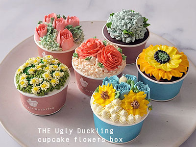 THE Ugly Ducklingのフラワーカップケーキ6個セット　インスタ映えケーキ