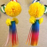フラワーペーパーで七夕飾り(吹流し)を作ろう
