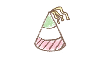 コーンハット 三角帽のイラスト 無料で使える 誕生日のフリー素材 商用利用 加工可 Happy Birthday Project