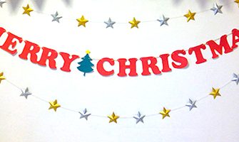 クリスマスガーランド～MERRY CHRITMASアルファベットとツリーのミックスセット