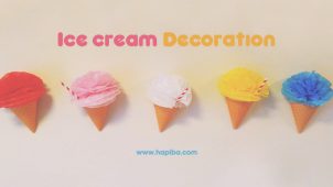 ペーパーフラワーで作る！アイスクリームデコレーションの作り方