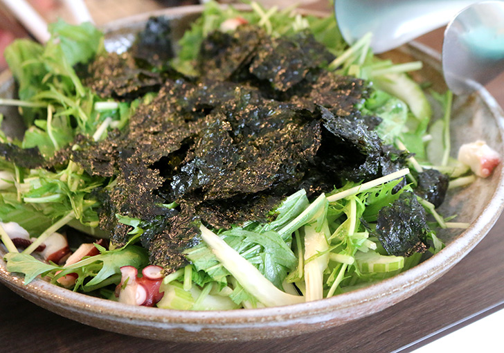 香味野菜とタコのサラダ