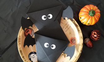 フライドポテトケースの作り方　ハロウィン・コウモリ風