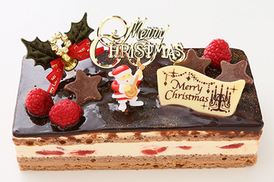 クリスマスケーキ　バニラとチョコの極上ブッシュ・ド・ノエル