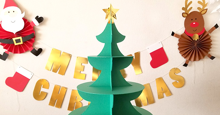 クリスマスツリー型カップケーキスタンドの作り方 型紙素材有り Happy Birthday Project
