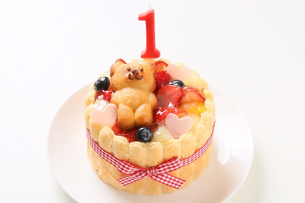 1歳の誕生日のバースデーケーキ