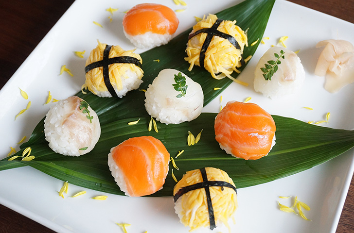お祝いに華やかな一皿を「手まり寿司」の作り方