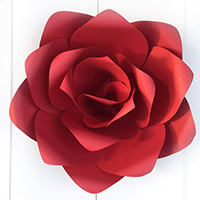 ジャイアントフラワー手作りキット ローズレッド Mサイズ（花径30cm）