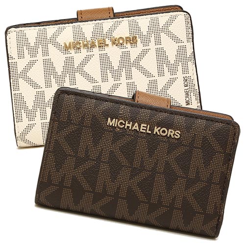 マイケルコース 財布 アウトレット MICHAEL KORS 35F7GTVF2B JET SET TRAVEL BIFOLD ZIP COIN WALLET レディース 二つ折り財布