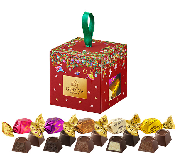 G キューブ クリスマス オーナメント ボックス 5粒　 godiva ゴディバ