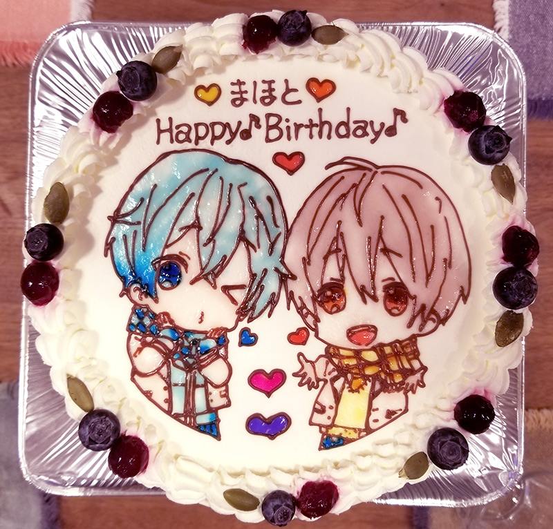 すとぷり　誕生日ケーキ　イラストケーキ　ころん　るぅと