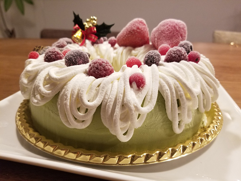 伊藤久右衛門のクリスマスケーキ　いちご抹茶アイスケーキ・プレミアム