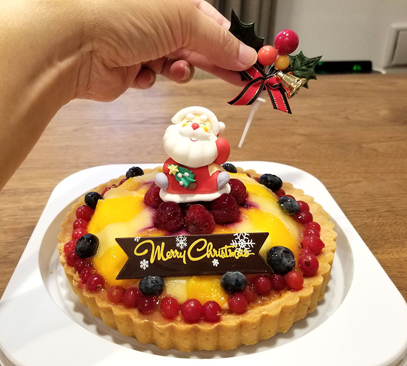 Cake.jpのクリスマスケーキ「フルーツタルト18cm」食べた感想