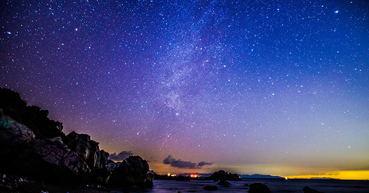 満点の星空の下でサプライズプレゼント