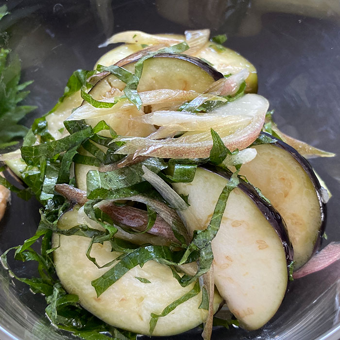 なすと香味野菜のナムル