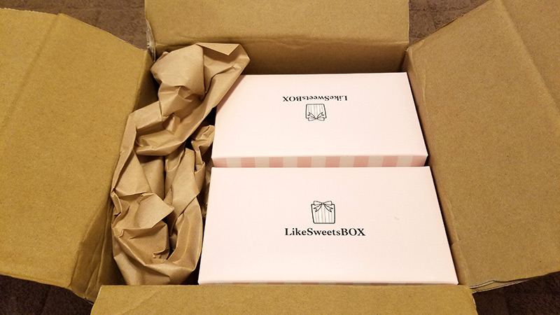 LikeSweetsBOXの「キューブスイーツ」梱包