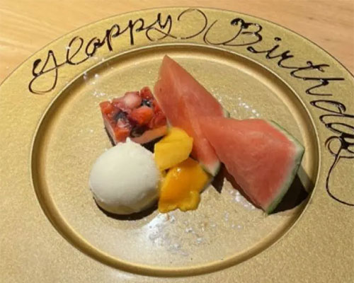 鉄板焼 天 文化村通り本店 アニバーサリープレート