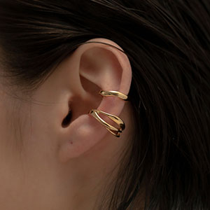 Double Nuance Hoop Ear Cuff 女性アクセサリーブランド　プチプラ