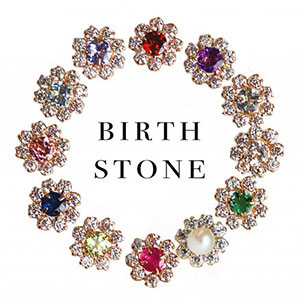 Birthstone & CZ Flower Pierce | K10YG