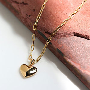 Heart Necklace | SV925 ぷっくりハート