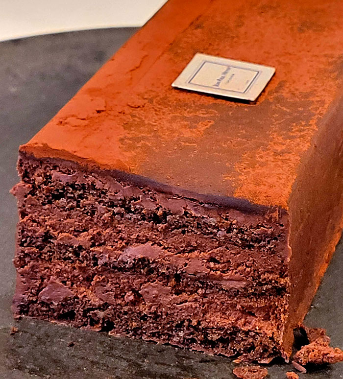 ジャン＝ポール・エヴァンのチョコレートケーキ「マルコ ポーロ」断面