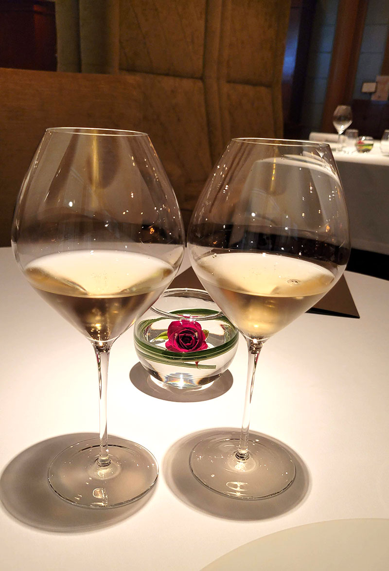 帝国ホテル東京のフランス料理店「レ セゾン」ドリンク　シャンパン　ノンアルコール