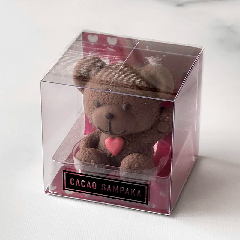 【カカオサンパカ】可愛いクマが乗った通販チョコレートケーキ「スモールベアエマケーキ」ベアーチョコ