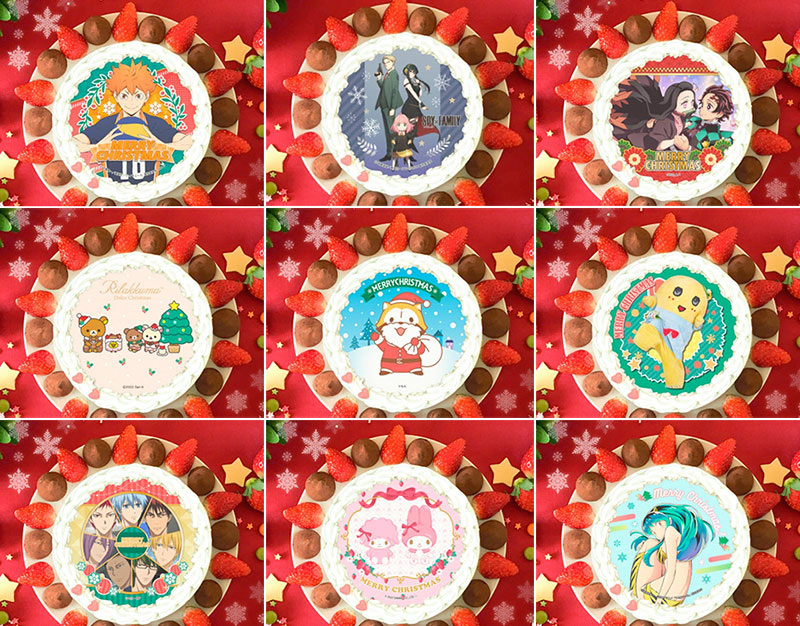 プリロールのクリスマスケーキ　人気アニメのケーキ