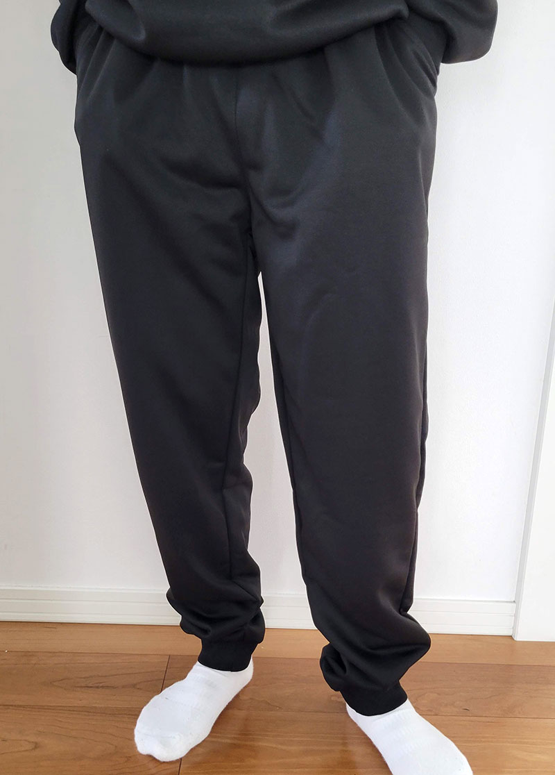SHEIN（シーイン）商品レビュー　男性 スラントポケット ドローストリングウエスト スウェットパンツ　着用イメージ