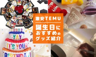 誕生日の飾り付けを安く買うなら「Temu」がおすすめ！可愛い！面白い！珍しいグッズがいっぱい見つかる！